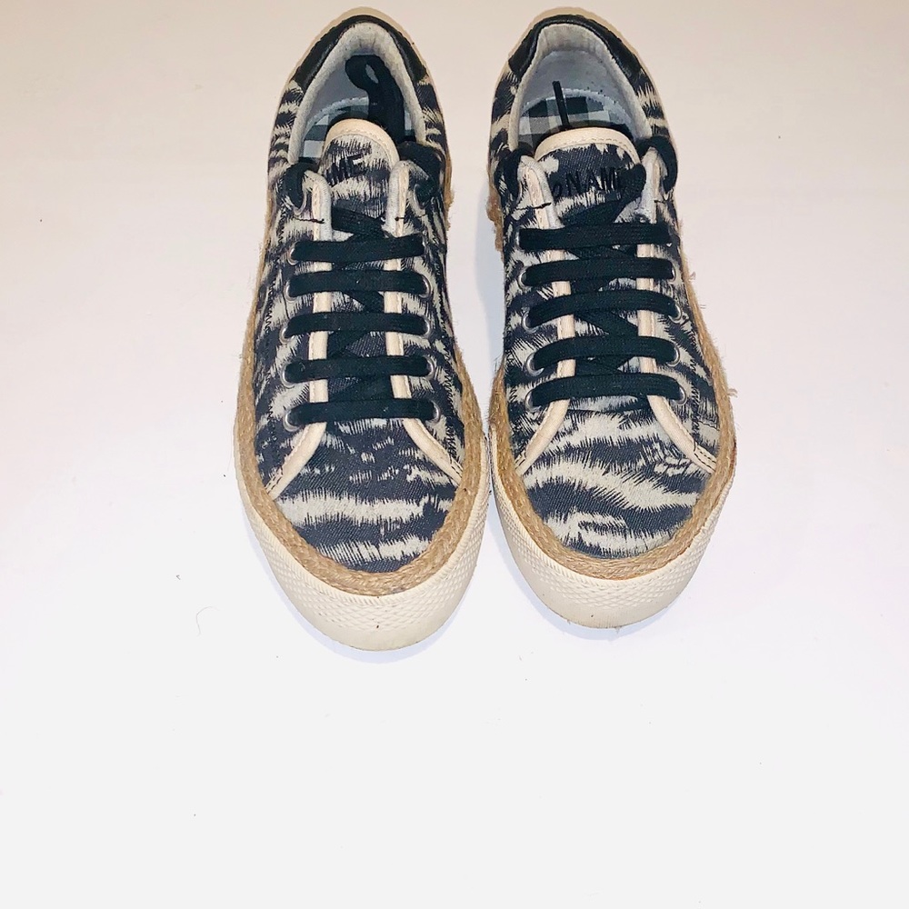 No Name Barney’s Zebra print platform sneaker